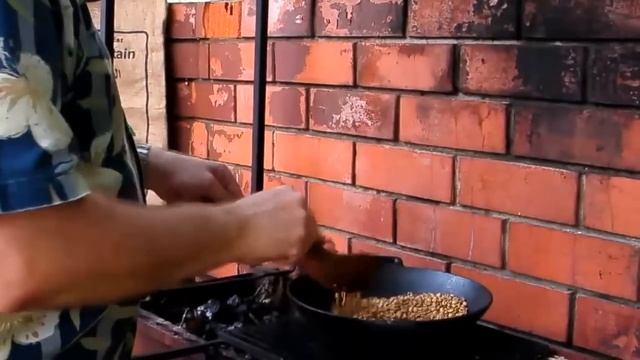 Зеленый кофе: обжарка на открытом огне