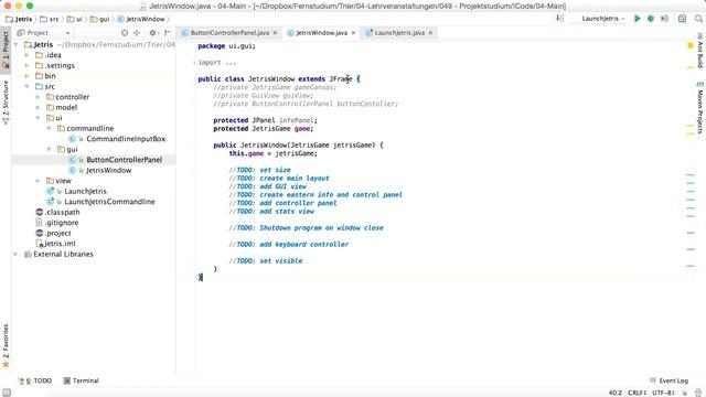 FUN mit FOPT #13 - Ein Tetris-Clon in Java - GUI- und Konsolenanwendung (2/3) смотреть онлайн
