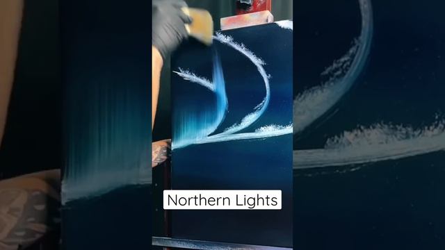 #HowToPaint #NorthernLights #AuroraBorealis #ShortsFeed #ArtShort #BobRoss #PaintWithJosh #ShortsAr