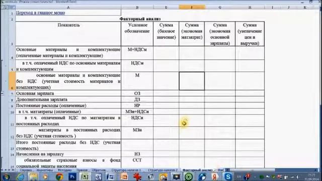 Факторный анализ при управлении прибылью с учетом налоговых выплат (часть 2/2) смотреть онлайн