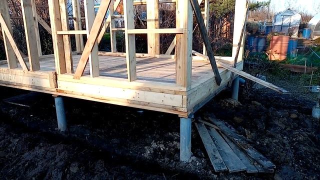 Каркасный утеплённый курятник на даче. Начало.