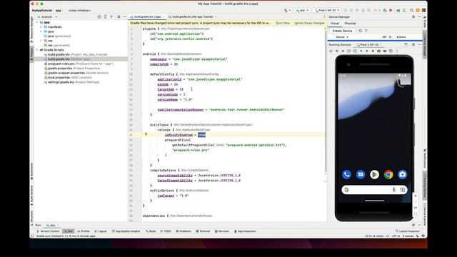 Class 44 - Course Android From Scratch.General Knowledge. Minify enabled