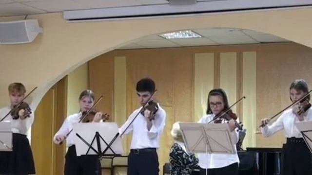 А.Добронравов. "Как упоительны в России вечера". Анс. скрипачей ДШИ им. В.В.Андреева. Волкова Н. Г.