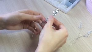 DIY: Украшение для волос из бусин и проволоки. Гребень для прически