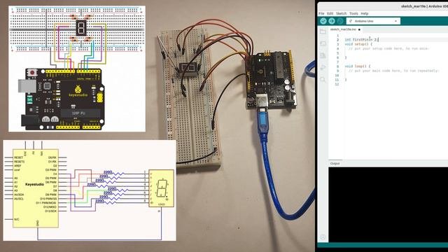 Arduino. Семисегментный LED дисплей (7-segment Display)