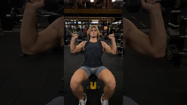 Техника выполнения жима с гантелями сидя (Dumbbell bench press)