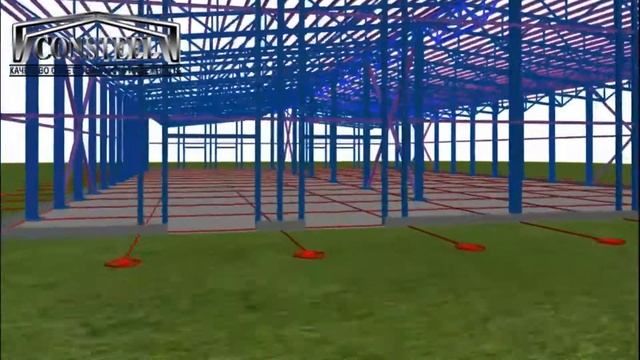 Металлокаркас для склада 48х84 метра.