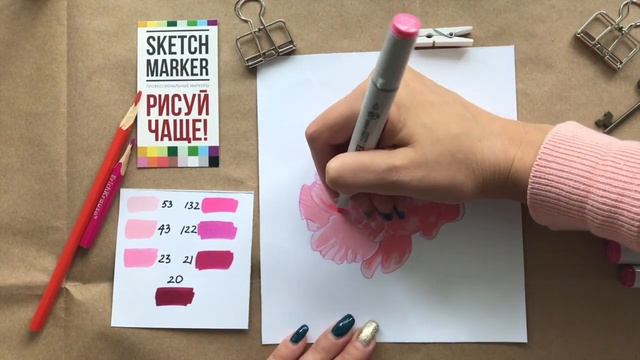 ОБЗОР МАРКЕРОВ SKETCHMARKER + РИСУЕМ ПИОНЫ · Все про спиртовые маркеры
