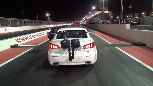 EKANOORACING Lexus ISF Twin Turbo Runs 7.242 @347.12km [215MPH ...