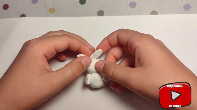 Як ліпити ЗАЙЧИКА з пластиліну. Уроки ліпки для дітей / Easy way how to mold a plasticine bunny