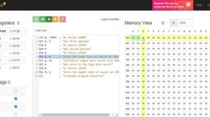 3. 8-bit Addition from Memory locations (www.sim8085.com)