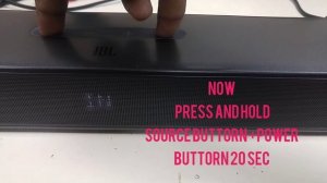 How to reset JBL  sound bar 2.1 deep bass
