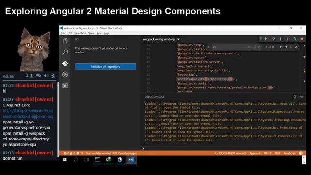 Asp.Net Core Anguler 2 Material Server Side Rendering смотреть онлайн