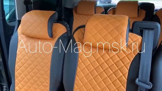Чехлы на Пежо Тревеллер из экокожи с ромбом | Фабрика Автопилот | Установка с выездом мастера смотреть онлайн
