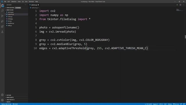 Cartoon Effect on Image using Python & OpenCV