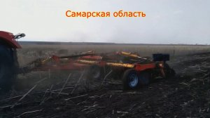 Работа бороны дисковой БДМ-В КОРТЕС 6; 7 и 8 метров на стойках с эластомерами производства БДТ-АГРО
