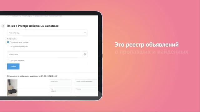 Mos.ru для владельцев животных