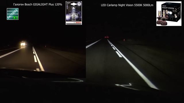 Тест светодиодных ламп H4. LED против ксенона и галогена.Тест светодиодных ламп H4. LED против ксено