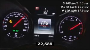 2015 Mercedes-Benz C 200 W205 Turbo 184 Hp automatic 0-200 km/h acceleration/разгон
