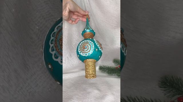 Арт. ВР5  Верхушка расписная бирюзовая