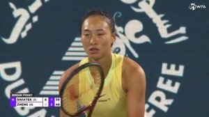 Iga Swiatek vs. Zheng Qinwen | 2024 Dubai Quarterfinal | WTA Match Highlights