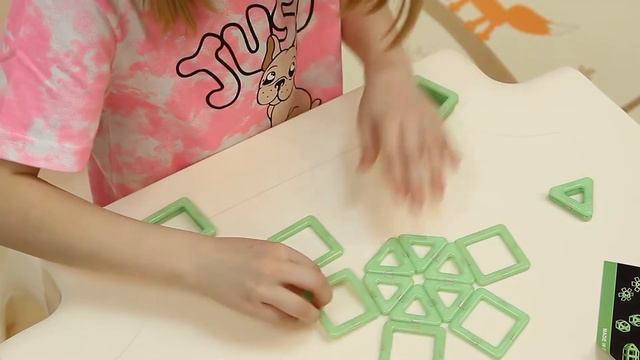 Конструктор Magic Magnetic магнитный светящийся в темноте 30дет смотреть онлайн