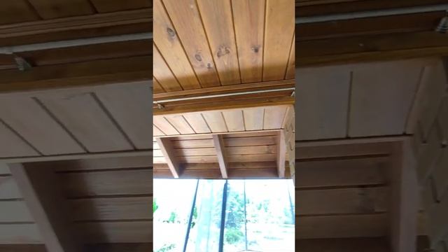 Уличные шторы. Монтаж карнизов и навешивание штор.