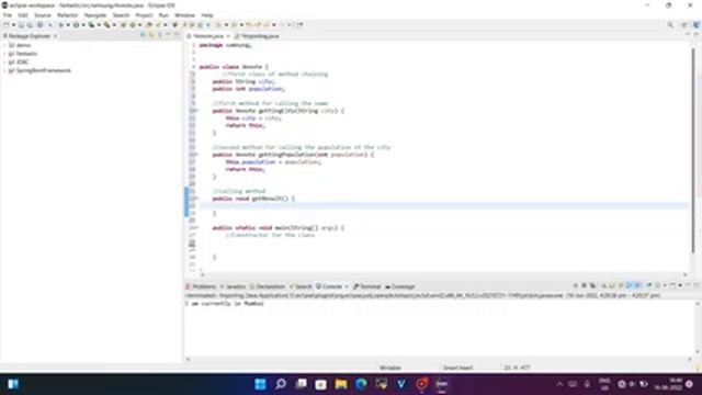 Java Method Chaining Importing and extending classes Methods