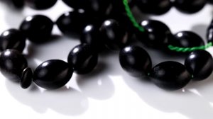 Saruhanlı - мусульманские четки 33 бусины (острая оливка), деревянные четки из черного дерева