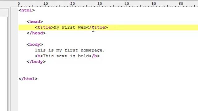 HTML Basics using PSPad
