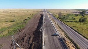 Реконструкция трассы Волгоград-Саратов-Сызрань на границе с Саратовской областью