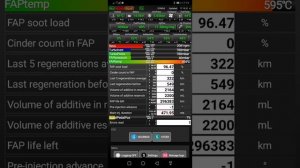 FAP regeneration, прожиг сажевого фильтра.