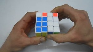 Пятый этап сборка верхнего креста кубика 4*4