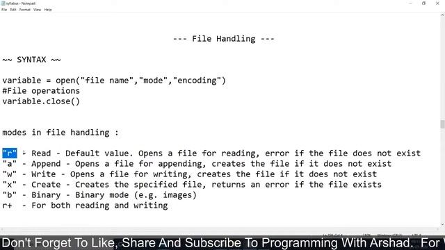 File Handling In Python. Python Tutorials With Arshad#23.
