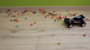 Как ездит Багги на разных колёсах из Лего Техник