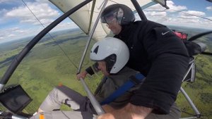 Обучение на дельталёте в болтанку Максим