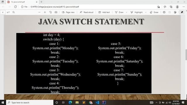 Lecture 14: switch Statement in Java | in Hindi/Urdu