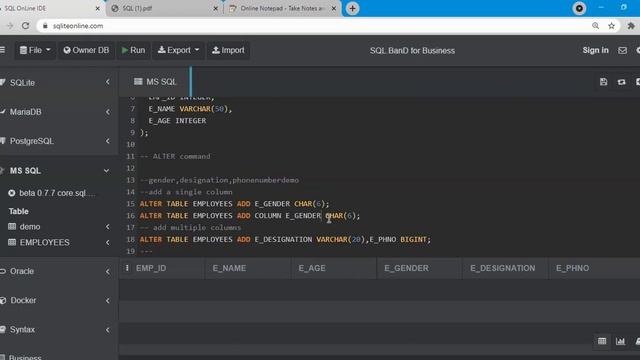 SQL Tutorial 2 - SQL Commands Part 1 #sql #sqltutorial #learnsql #howtolearnsql