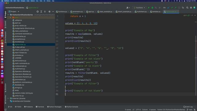 Python Certification Training - Map,Reduce,Filter,Sorted