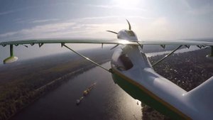 Полет на озеро Ладога на самодельном самолете Владимира Невского