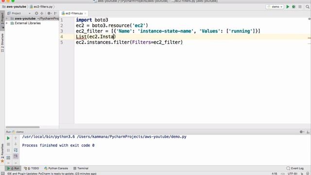 AWS Boto3 - Describe EC2 instances by its running state and stop смотреть онлайн