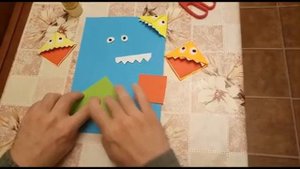 Биорковская сельская библиотека - Бумажная закладка "Монстрик", мастер-класс.