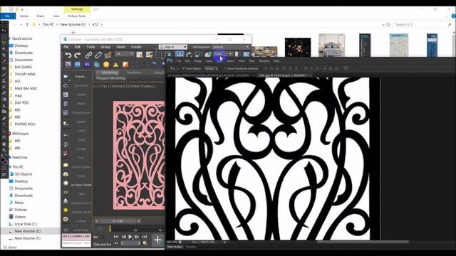 Làm vách cnc từ ảnh đen trắng từ photoshop qua 3dsmax | Hướng dẫn chuyển ảnh chụp sang vector смотреть онлайн