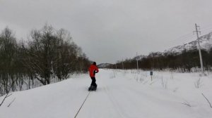 Недопоездка на Вачкажец на мотосноуборде перед циклоном