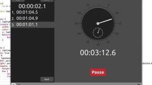 Stopwatch made with QML and Pyside on Ubuntu