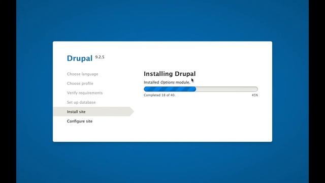 Drupal — установка системы с помощью composer смотреть онлайн