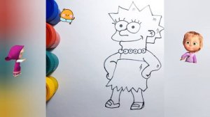 draw lisa simpson / how to draw lisa / the simpsons / drawing kids / рисуем лизу симсон / симсоны