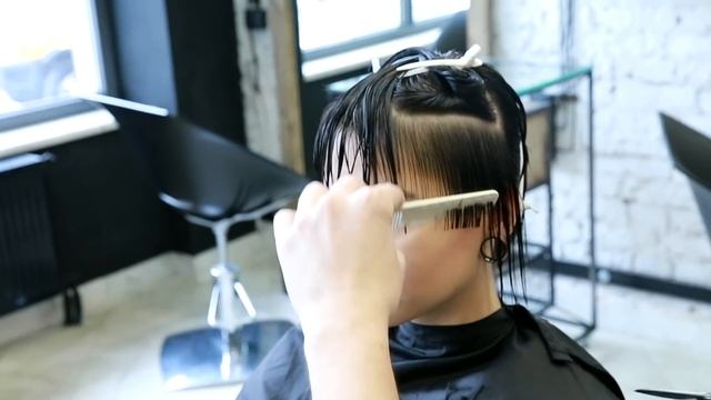 Women's Short Haircut With Round Fringe