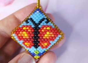 Мастер-класс "Фонарик с бабочкой". Мозаичное плетение. Часть 1-2.