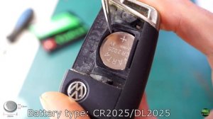 VW volkswagen Golf 7 / Sportsvan KEY fob battery replacement 2014-2018 [how to]